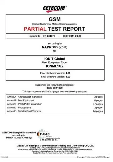 Cetecom GSM Test