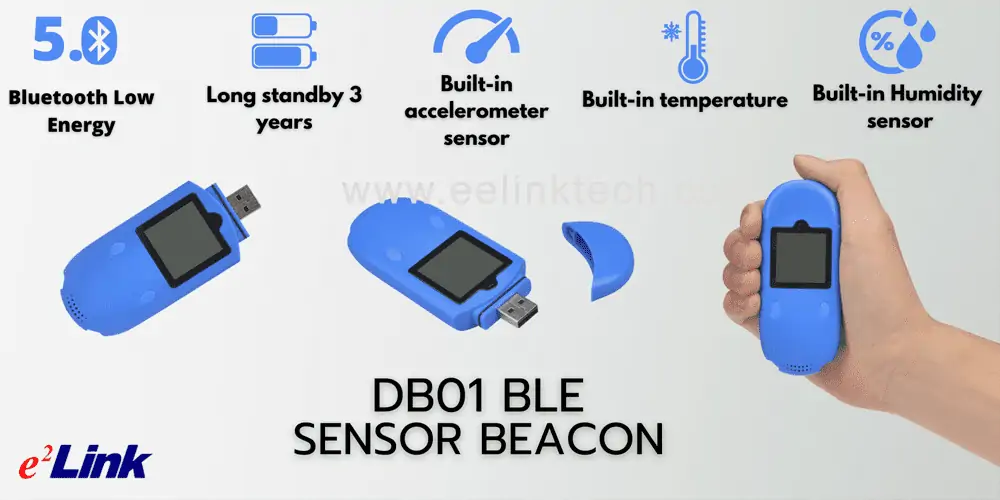 Eelink Launches DB01 BLE wireless sensor beacon with a temperature-humidity sensor and accelerometer