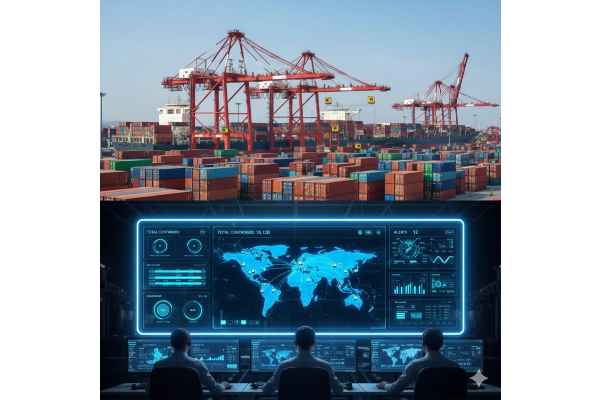 Global container tracking and monitoring dashboard powered by EELINK GPS devices