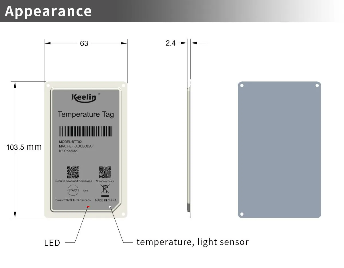BTT02 appearance and dimensions diagram