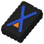 Eelink GPT48-X magnetic asset GPS tracker, three-quarter view of the black IP65 housing