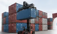 Stacked shipping containers — cell-ID fallback positioning territory for the GPT45-M